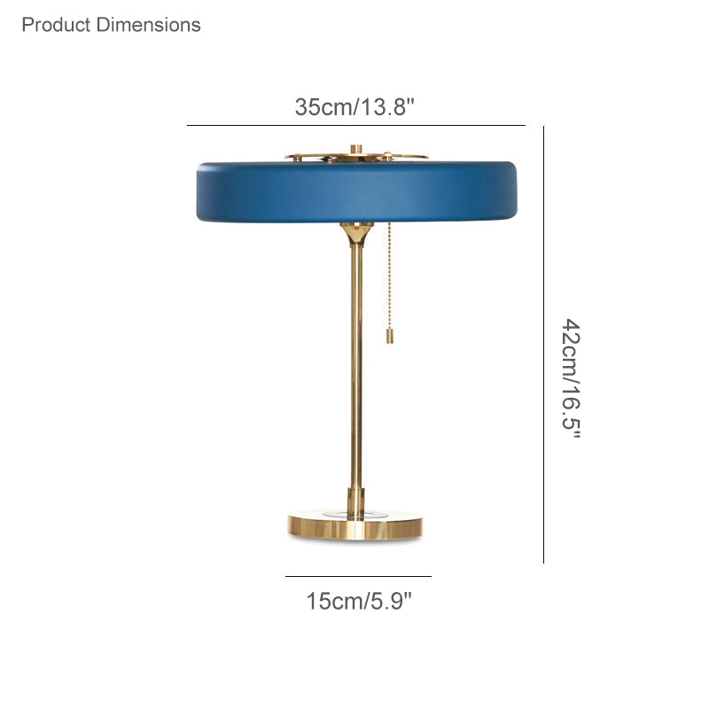 Vintage Mid Century Table Lamp with Pull Chain | Bedside and Desk Lighting