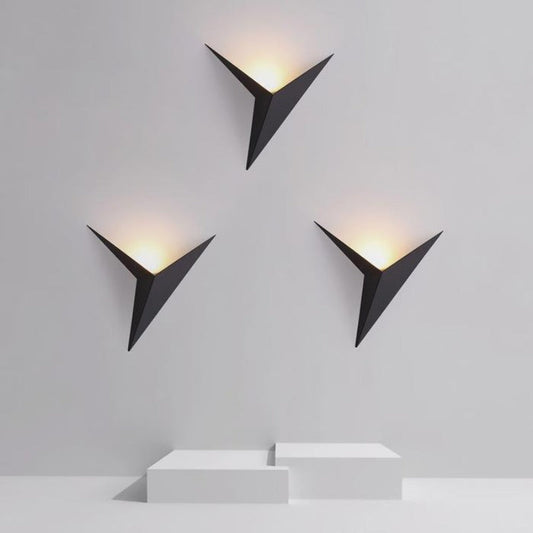 Origami LED Wall Light Sconce | Modern Triangle Lamp for Bedroom and Living Room