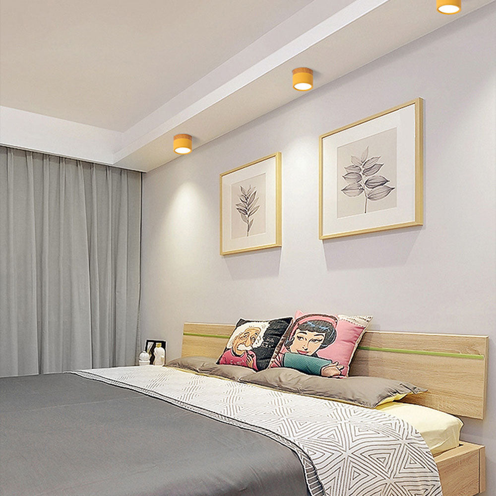 Modern Cylinder LED Flush Mount Ceiling Light | Small Decorative Lamp for Home