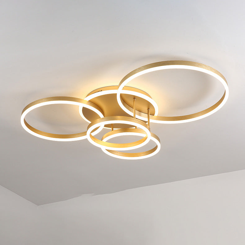 Modern Circular LED Flush Mount Ceiling Light | Luxury Low Profile Chandelier Lamp