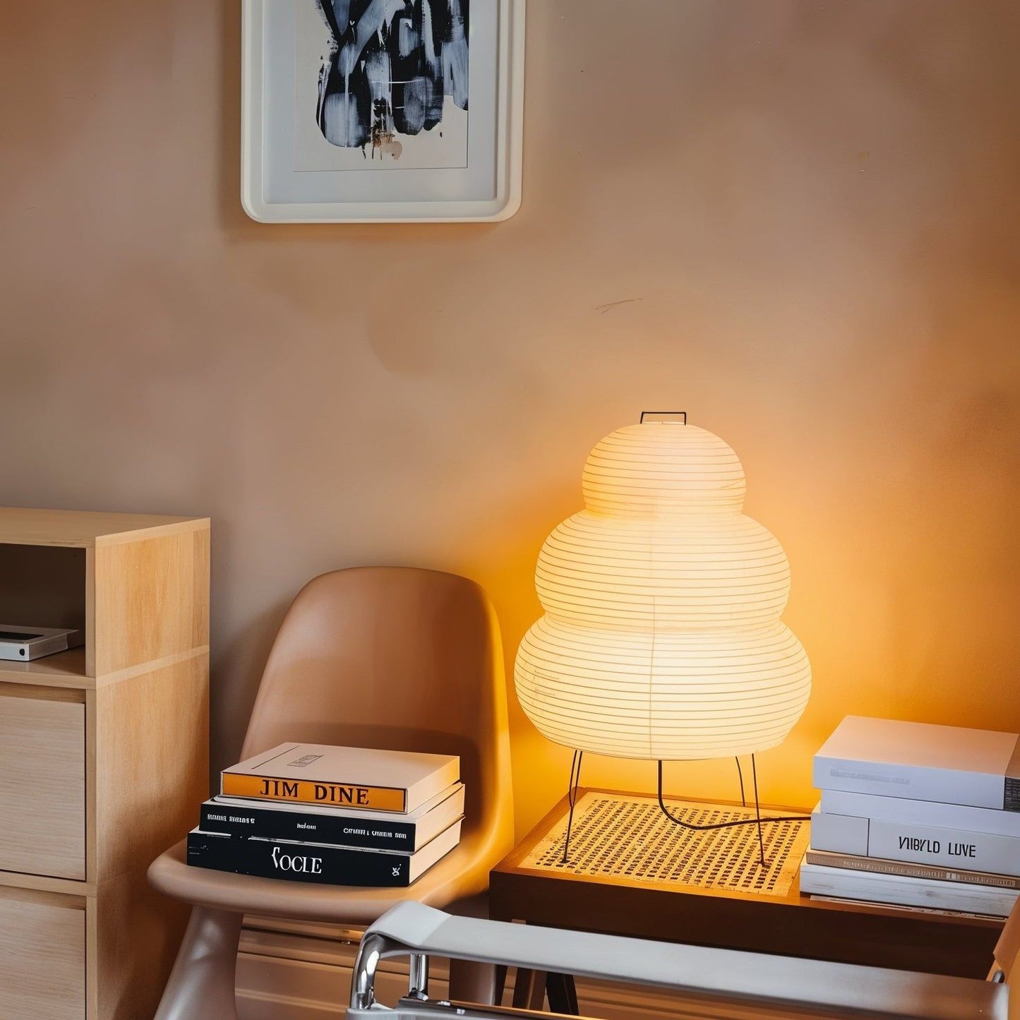 Modern Paper Table Lamp | Floor Lamp with Soft Glow for Living Room and Bedroom