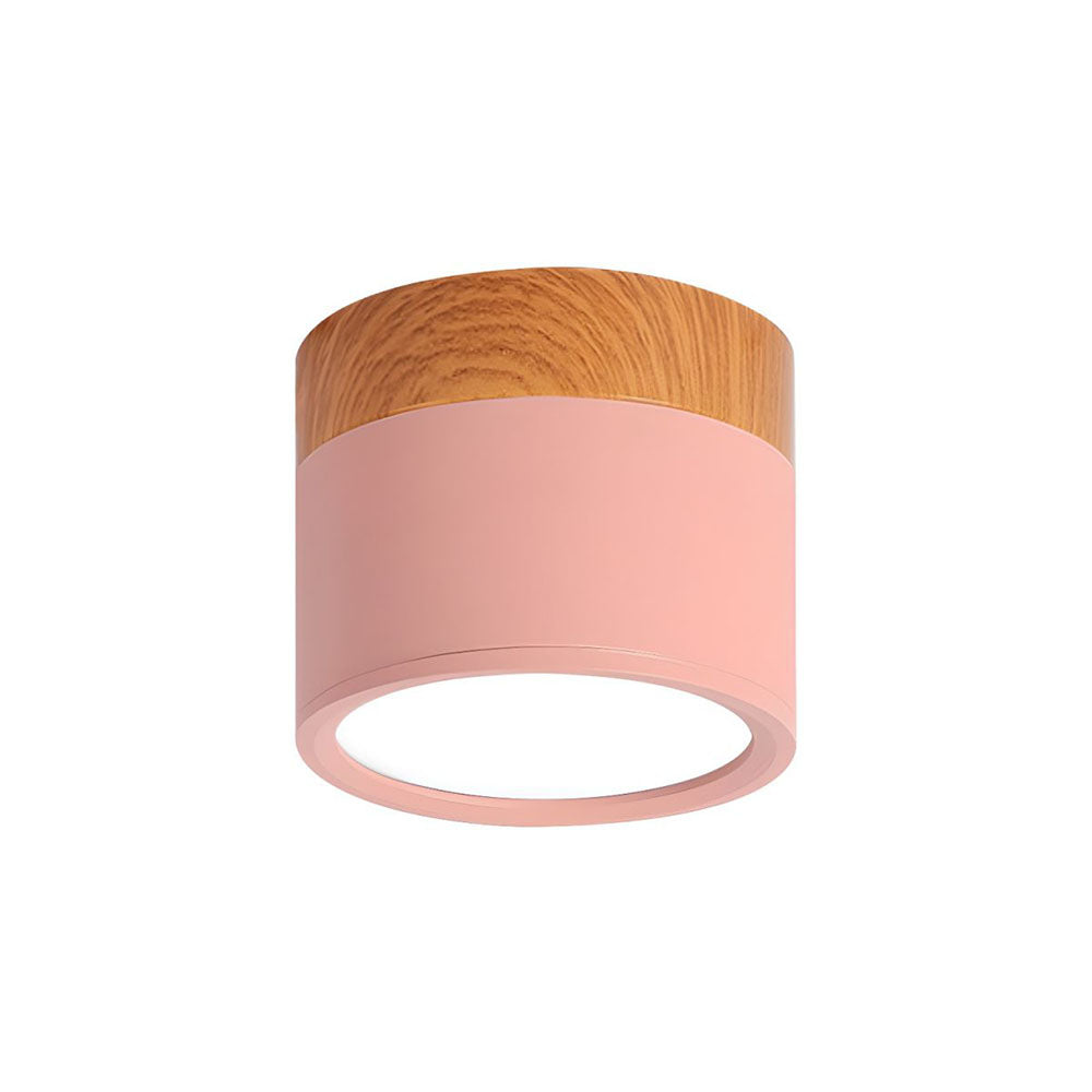 Modern Cylinder LED Flush Mount Ceiling Light | Small Decorative Lamp for Home