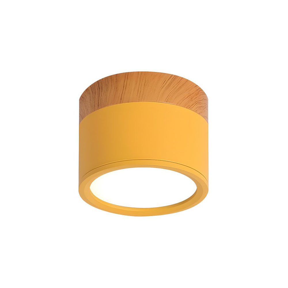 Modern Cylinder LED Flush Mount Ceiling Light | Small Decorative Lamp for Home