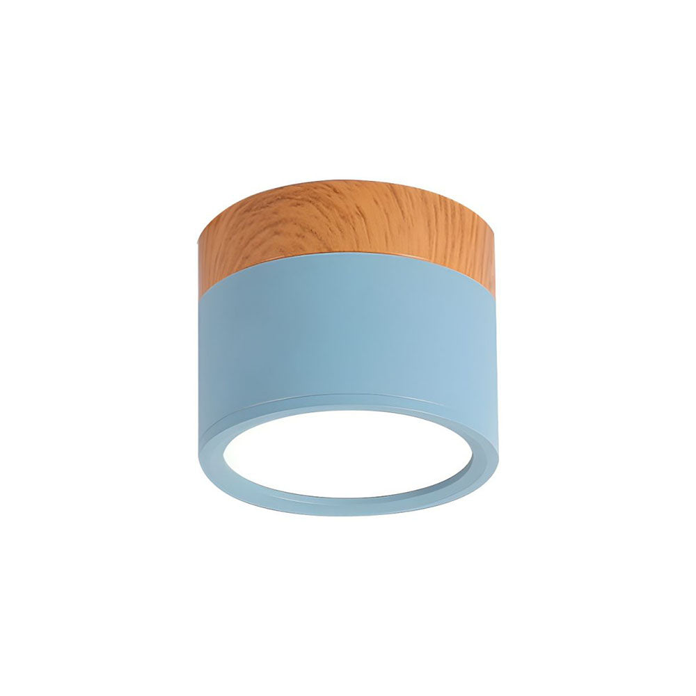 Modern Cylinder LED Flush Mount Ceiling Light | Small Decorative Lamp for Home
