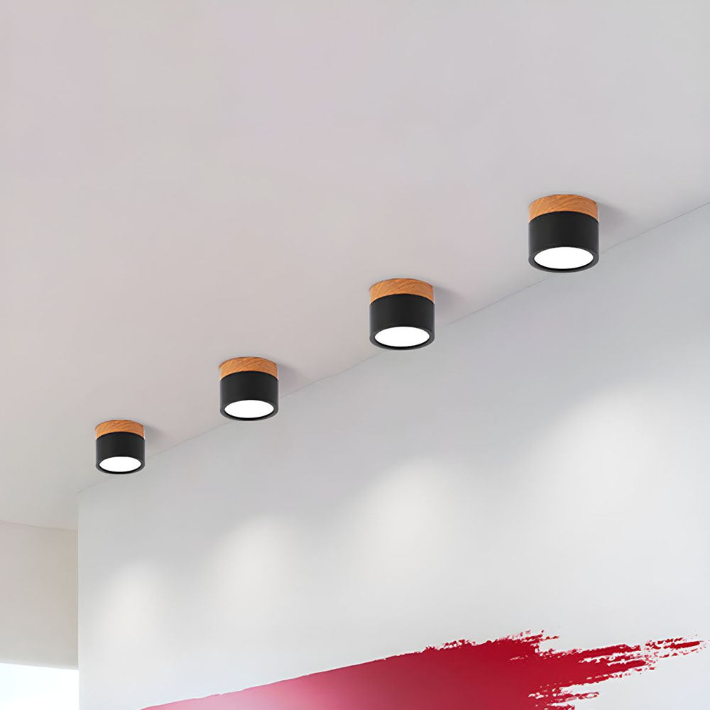 Modern Cylinder LED Flush Mount Ceiling Light | Small Decorative Lamp for Home