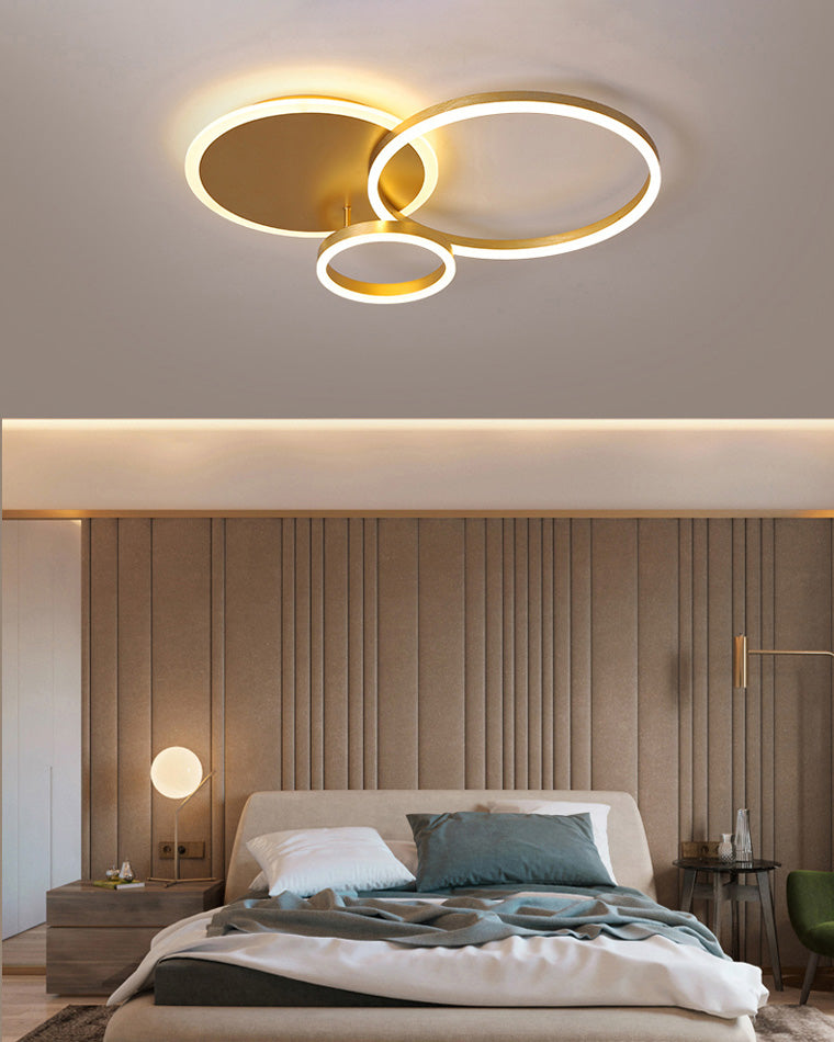 Modern Circular LED Flush Mount Ceiling Light | Luxury Low Profile Chandelier Lamp