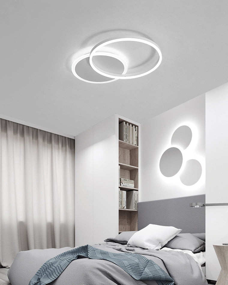 Modern Circular LED Flush Mount Ceiling Light | Luxury Low Profile Chandelier Lamp