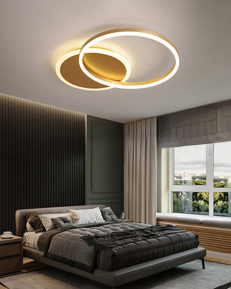 Modern Circular LED Flush Mount Ceiling Light | Luxury Low Profile Chandelier Lamp