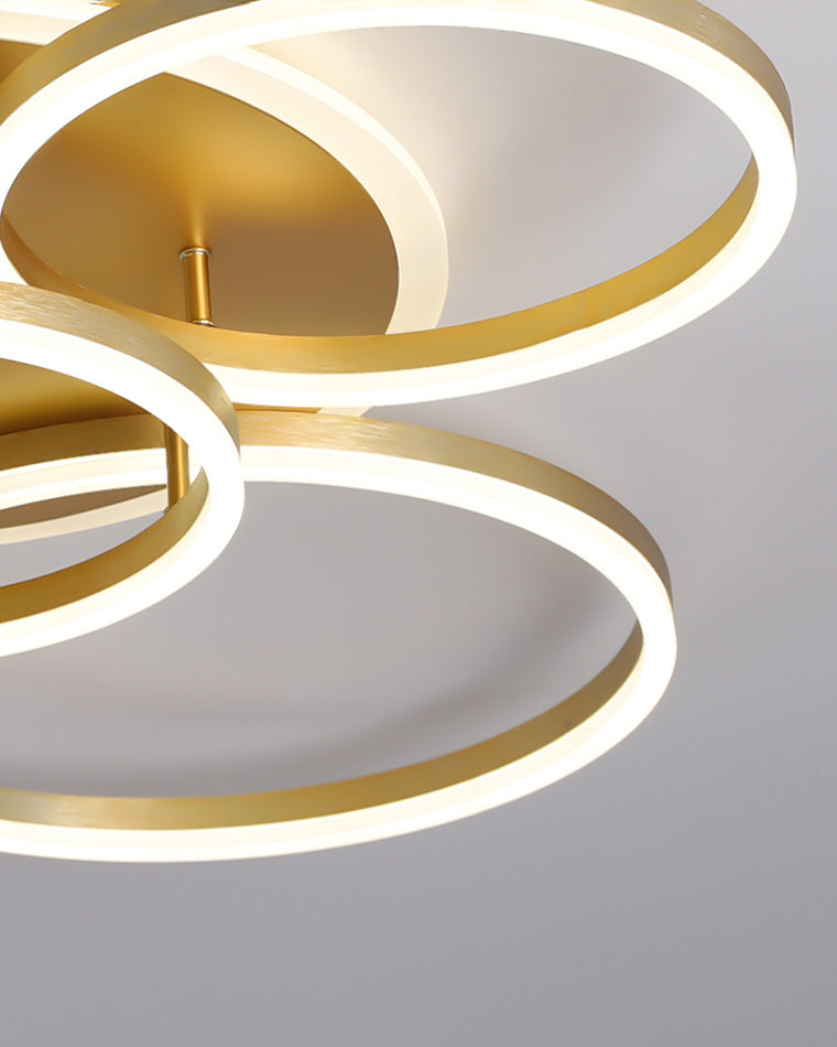 Modern Circular LED Flush Mount Ceiling Light | Luxury Low Profile Chandelier Lamp