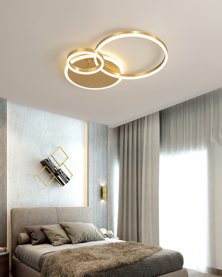 Modern Circular LED Flush Mount Ceiling Light | Luxury Low Profile Chandelier Lamp