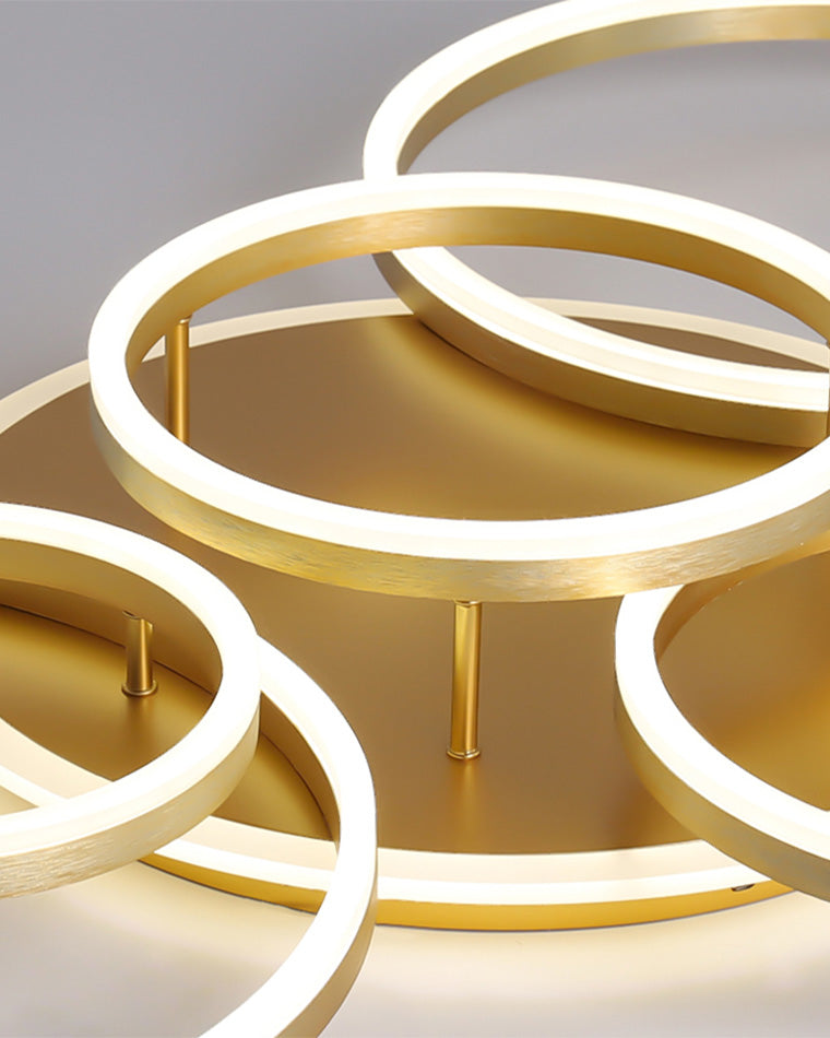 Modern Circular LED Flush Mount Ceiling Light | Luxury Low Profile Chandelier Lamp