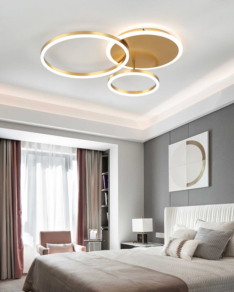 Modern Circular LED Flush Mount Ceiling Light | Luxury Low Profile Chandelier Lamp