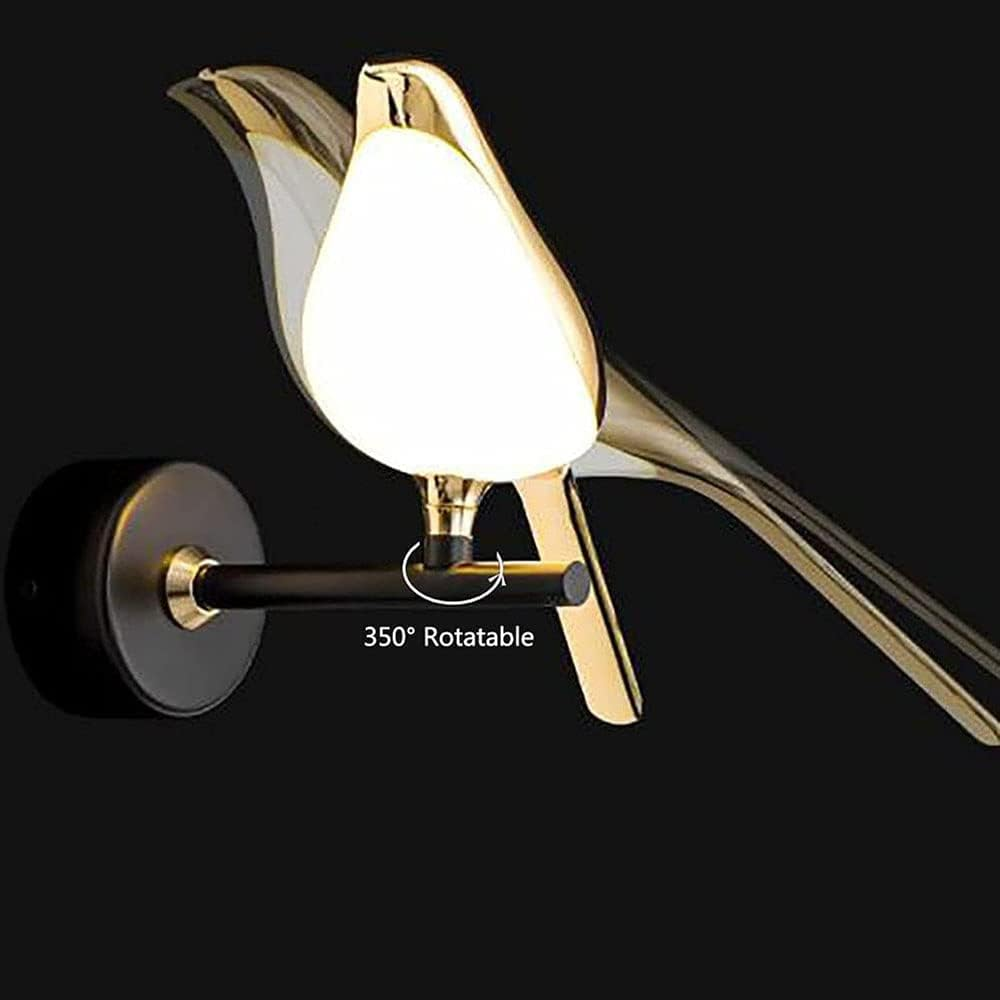 Modern Bird Wall Lamp with LED Light | Decorative Indoor Sconce