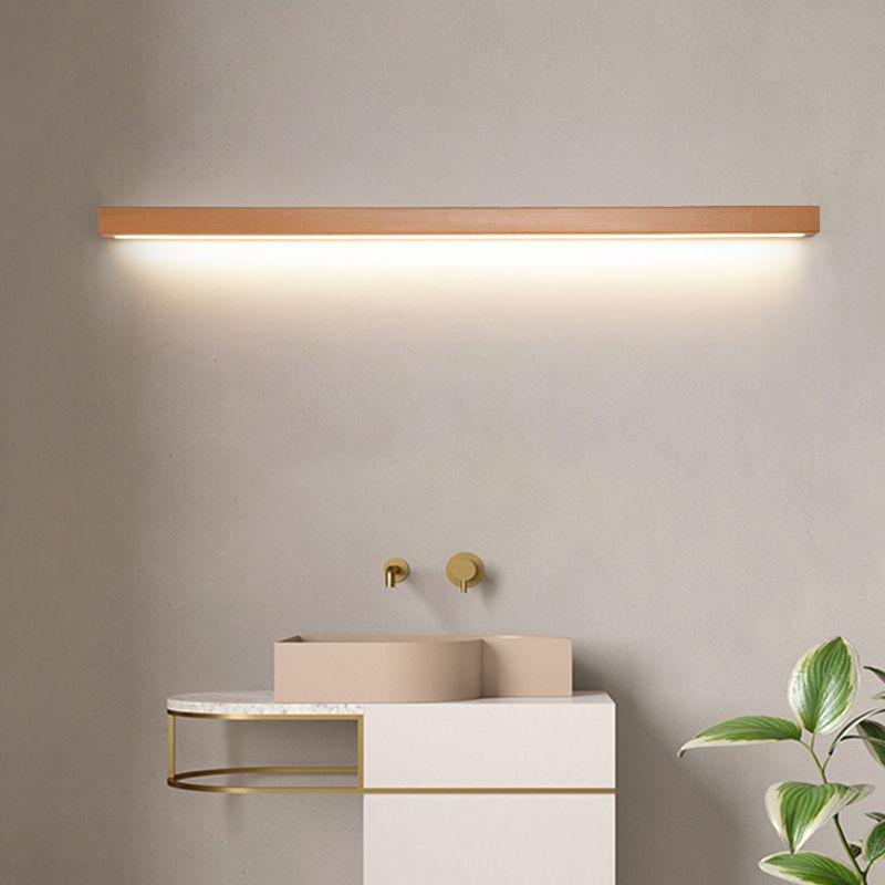 Modern Linear Wall Lamp in Wood Effect | Indoor LED Wall Light