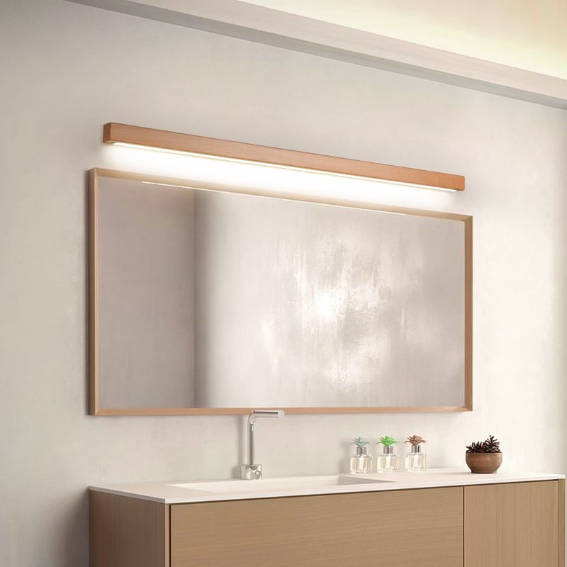 Modern Linear Wall Lamp in Wood Effect | Indoor LED Wall Light