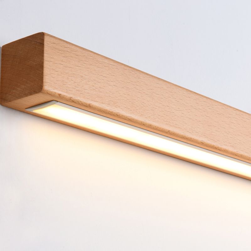 Modern Linear Wall Lamp in Wood Effect | Indoor LED Wall Light