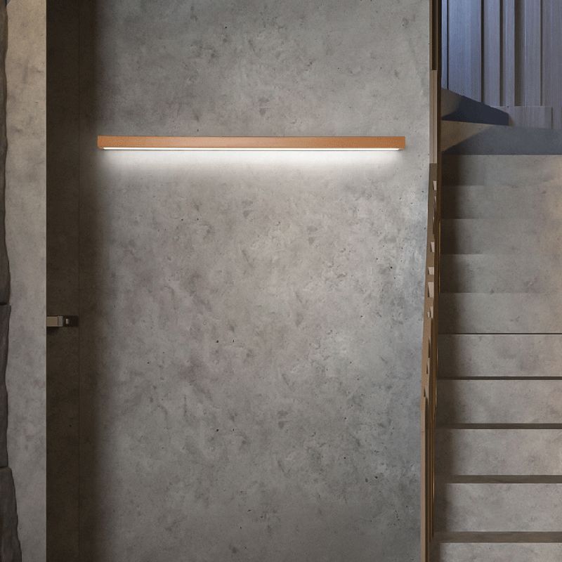 Modern Linear Wall Lamp in Wood Effect | Indoor LED Wall Light
