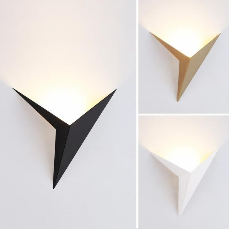 Origami LED Wall Light Sconce | Modern Triangle Lamp for Bedroom and Living Room