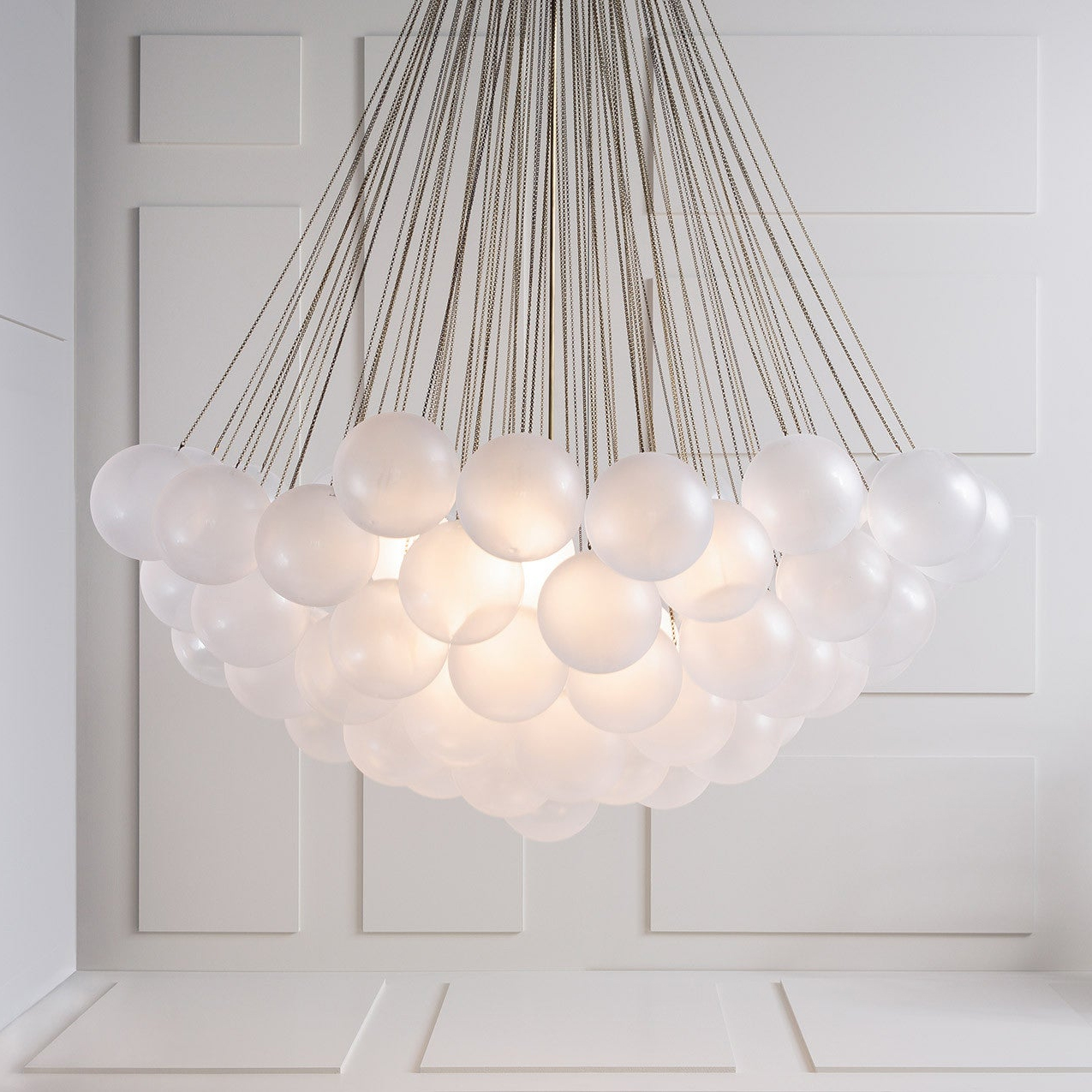 Modern Frosted Glass Ball Chandelier | Luxury Ceiling Lamp for Living Room & Bedroom