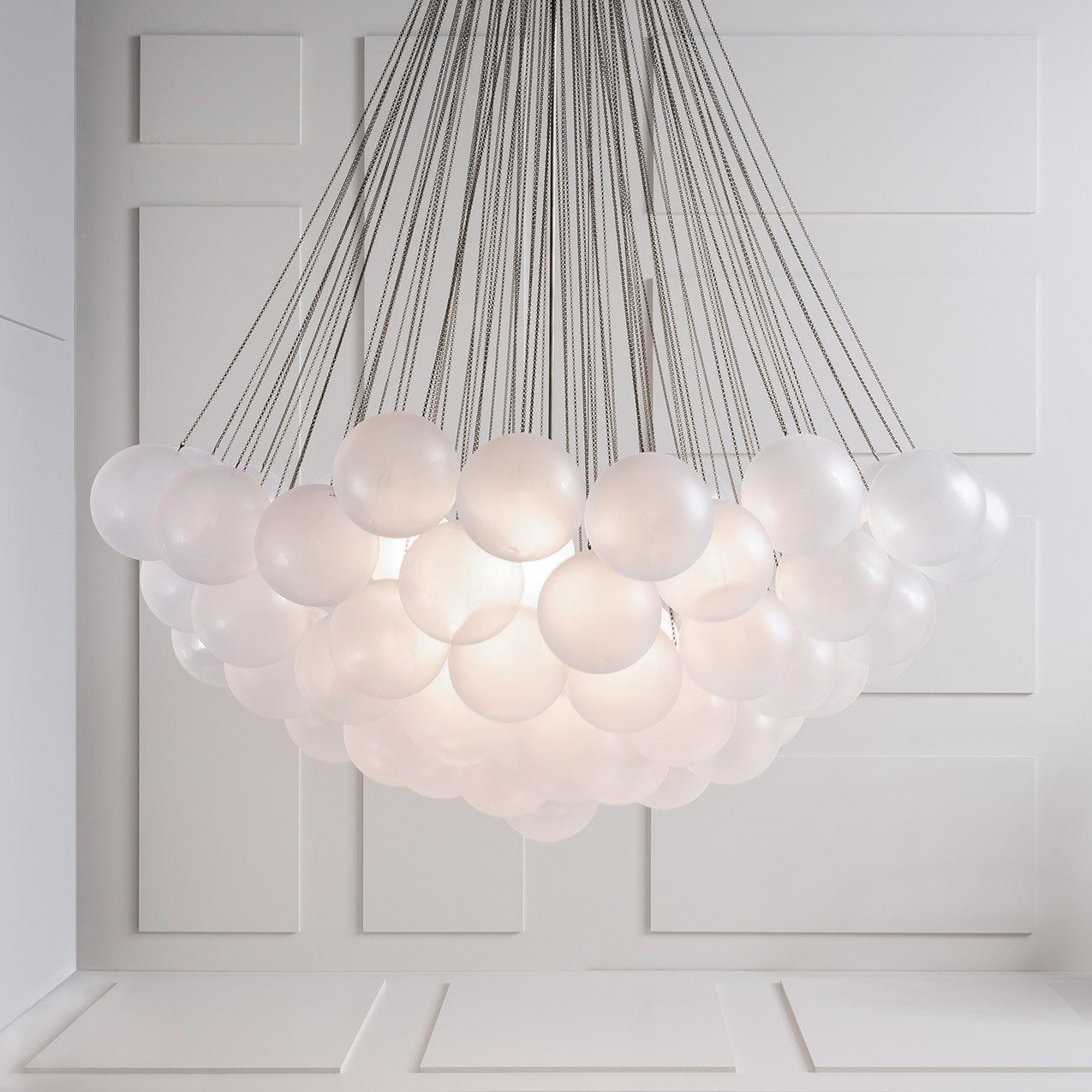 Modern Frosted Glass Ball Chandelier | Luxury Ceiling Lamp for Living Room & Bedroom