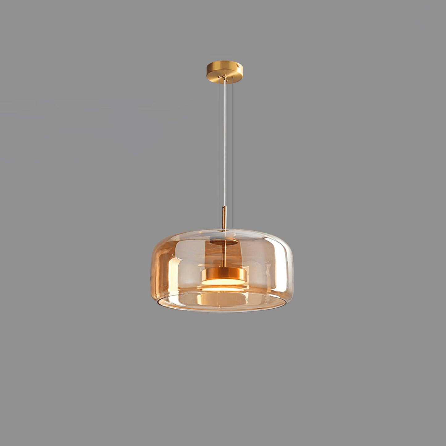 Smoked Glass Pendant Ceiling Lamp | Modern Hanging Light for Dining and Kitchen