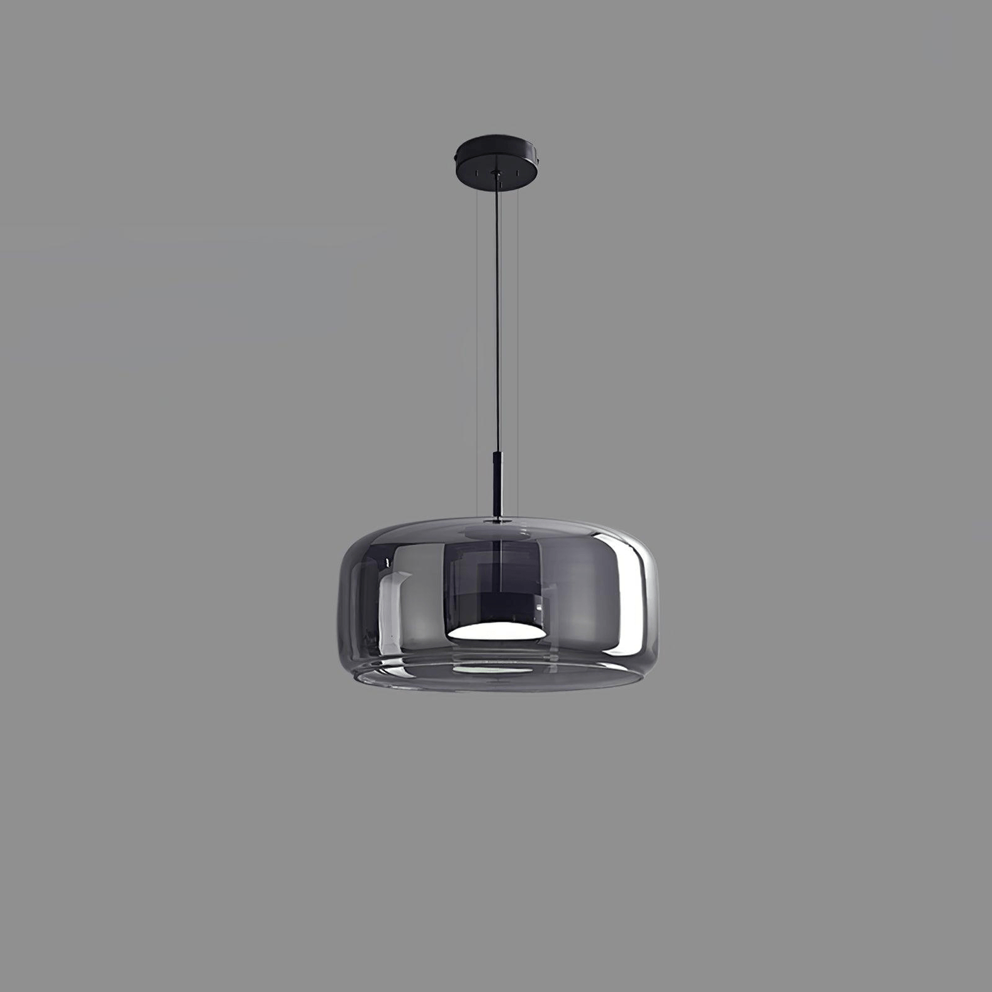 Smoked Glass Pendant Ceiling Lamp | Modern Hanging Light for Dining and Kitchen