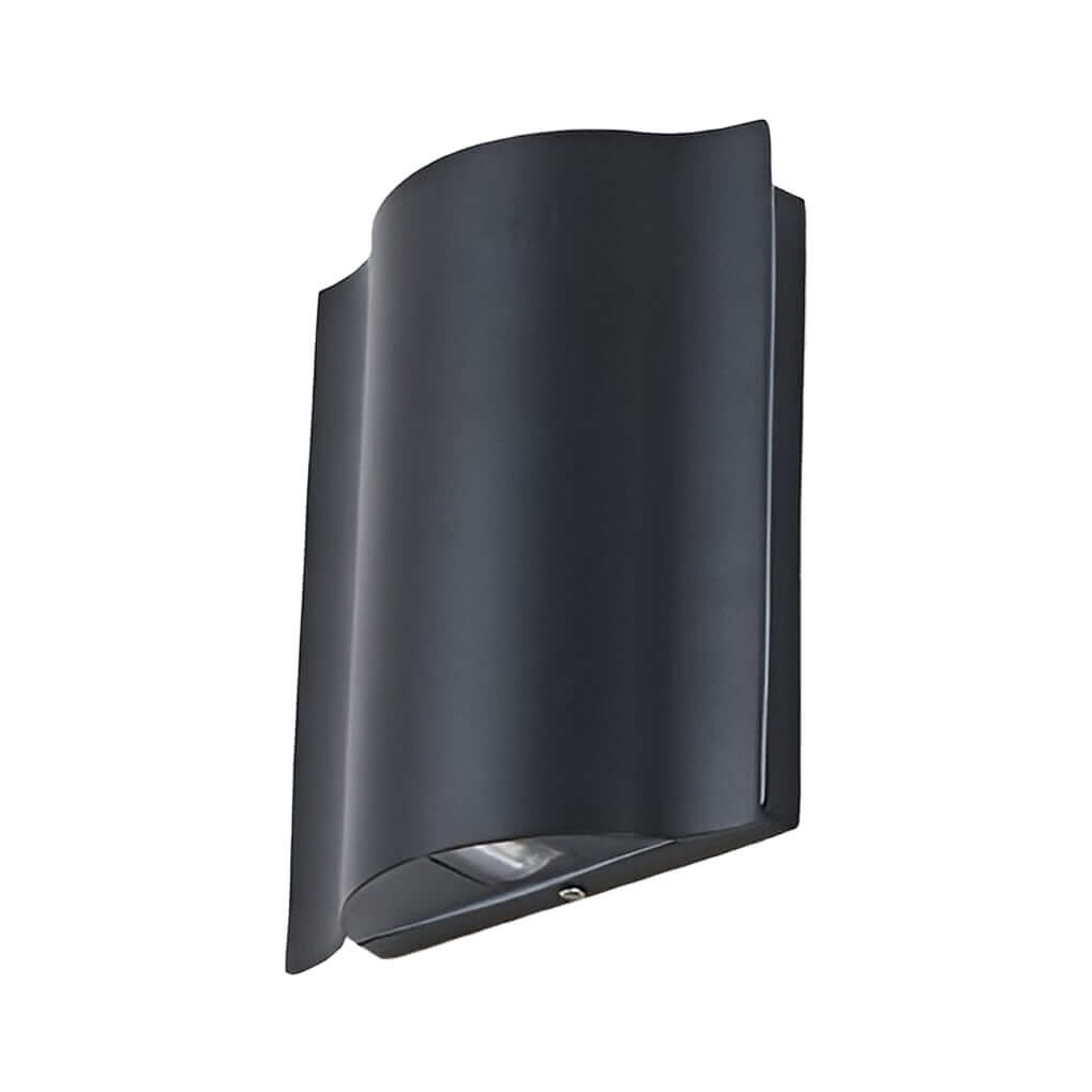 Outdoor LED Wall Sconce in Wave Design | Modern Up and Down Wall Light