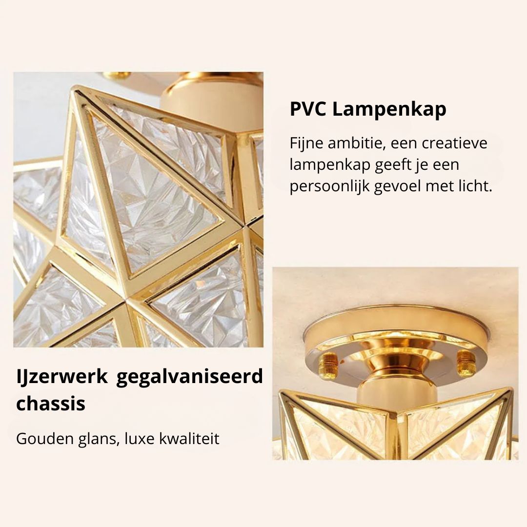 Modern Star Ceiling Light Fixture | Decorative Flush Mount Lamp for Bedroom and Hallway