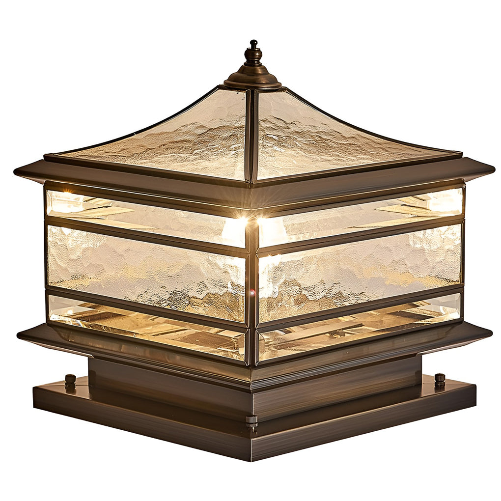 Outdoor Solar Fence Post Wall Lamp | Classic Waterproof Garden Gate Light