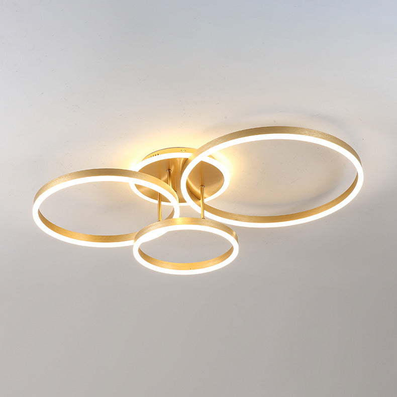 Modern Circular LED Flush Mount Ceiling Light | Luxury Low Profile Chandelier Lamp