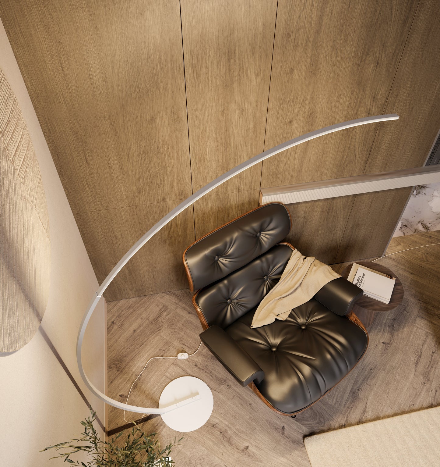 Modern Arc LED Floor Lamp in Minimalist Style | Adjustable Standing Light for Living Room