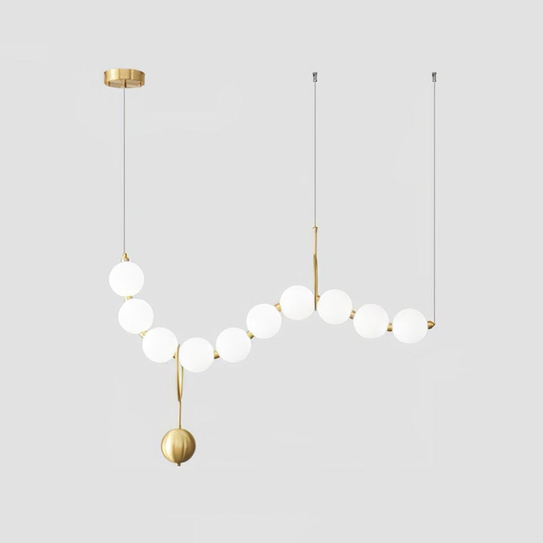 Modern Pearl Globe Chandelier Ceiling Light | Elegant Pendant Lamp for Dining Room