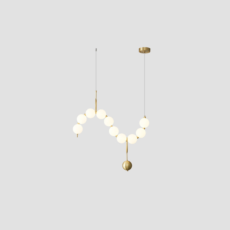 Modern Pearl Globe Chandelier Ceiling Light | Elegant Pendant Lamp for Dining Room