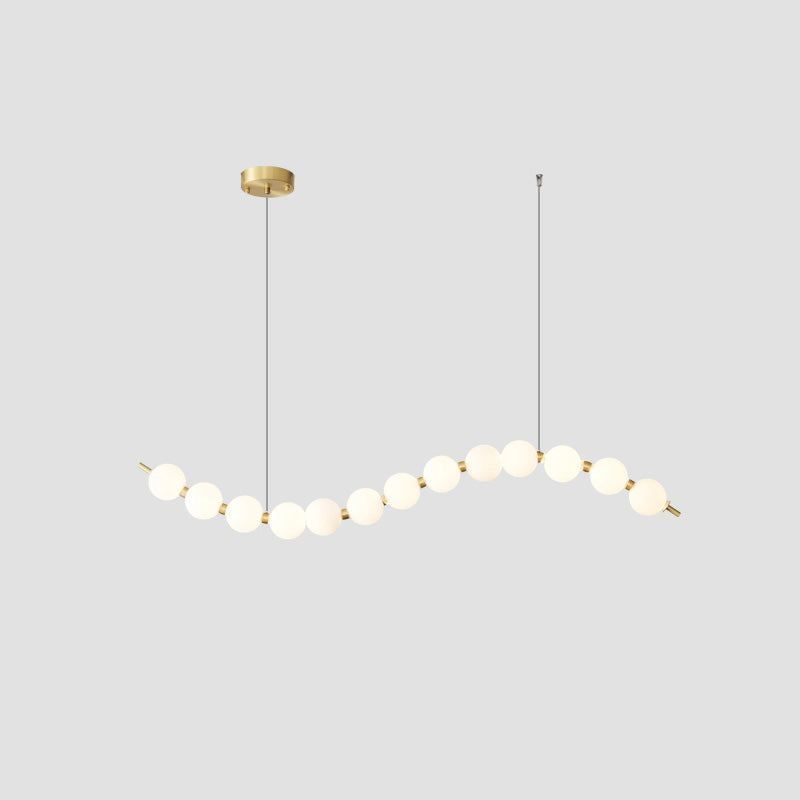 Modern Pearl Globe Chandelier Ceiling Light | Elegant Pendant Lamp for Dining Room