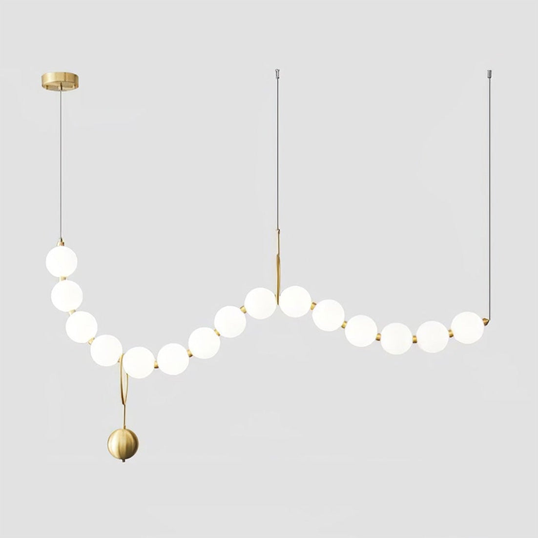 Modern Pearl Globe Chandelier Ceiling Light | Elegant Pendant Lamp for Dining Room