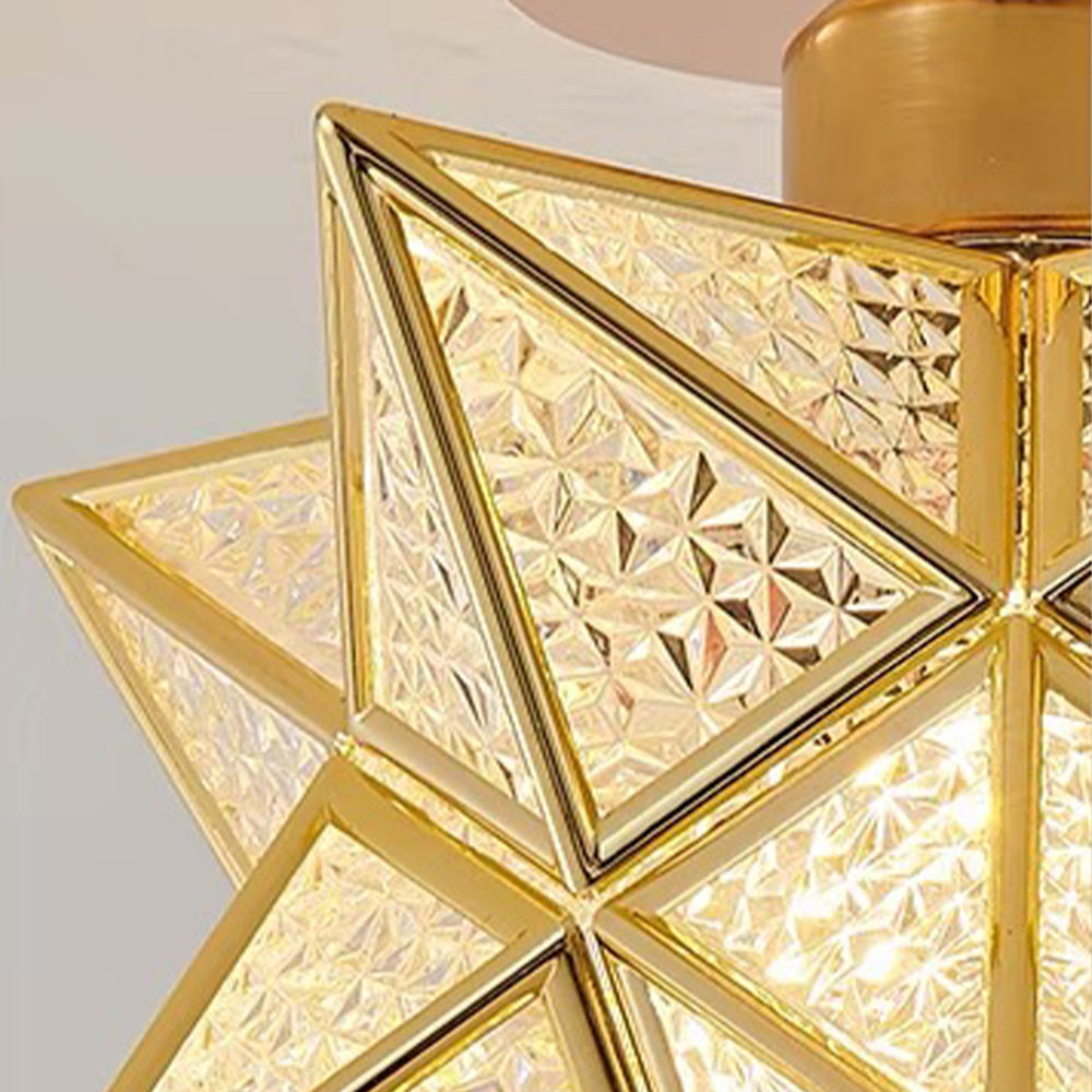 Modern Star Ceiling Light Fixture | Decorative Flush Mount Lamp for Bedroom and Hallway