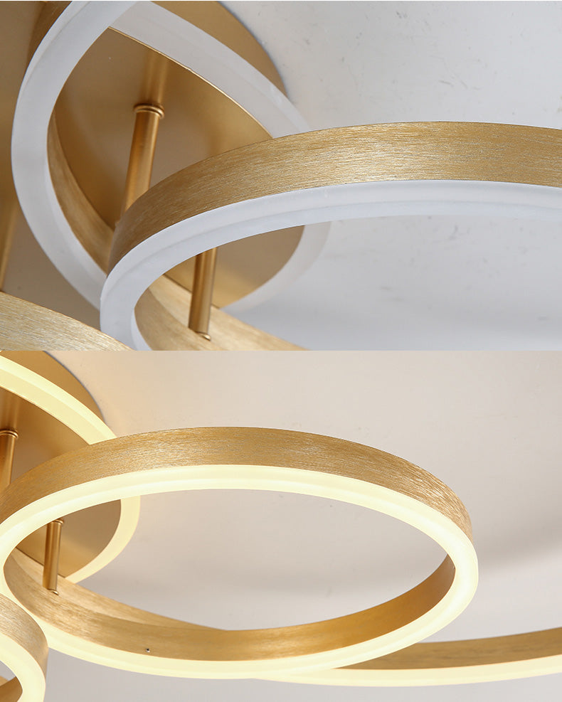 Modern Circular LED Flush Mount Ceiling Light | Luxury Low Profile Chandelier Lamp