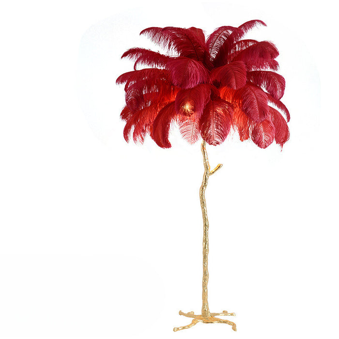 Luxury Feather Floor Lamp in Nordic Style | Decorative Standing Light for Living Room