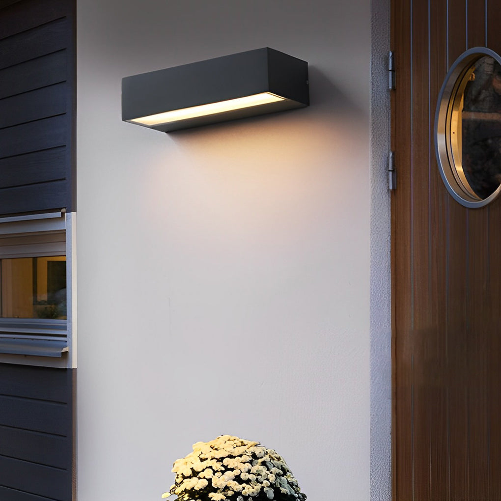 Outdoor LED Wall Lamp in Modern Rectangular Design | Waterproof Porch Light