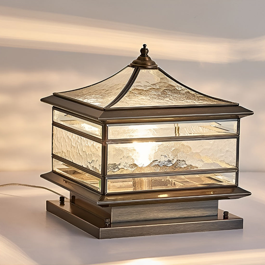 Outdoor Solar Fence Post Wall Lamp | Classic Waterproof Garden Gate Light