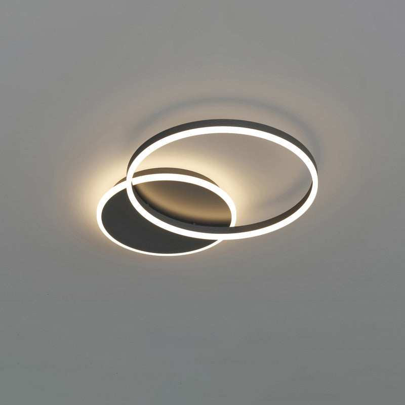 Modern Circular LED Flush Mount Ceiling Light | Luxury Low Profile Chandelier Lamp