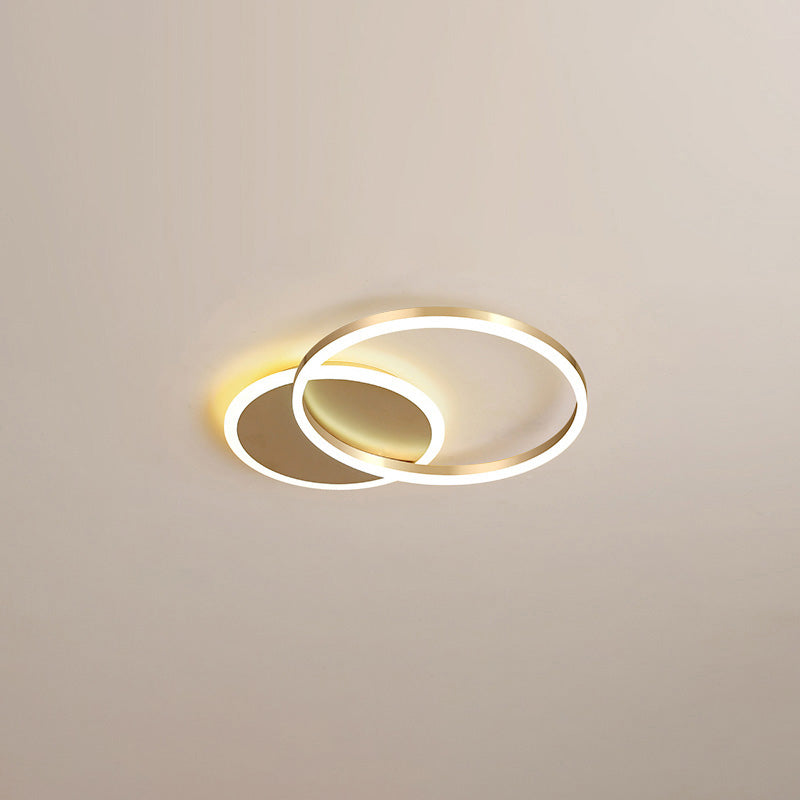 Modern Circular LED Flush Mount Ceiling Light | Luxury Low Profile Chandelier Lamp