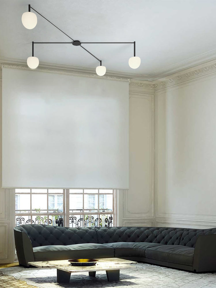 Frosted Glass Globe Ceiling Light for Living Room | Modern Decorative Chandelier Lamp