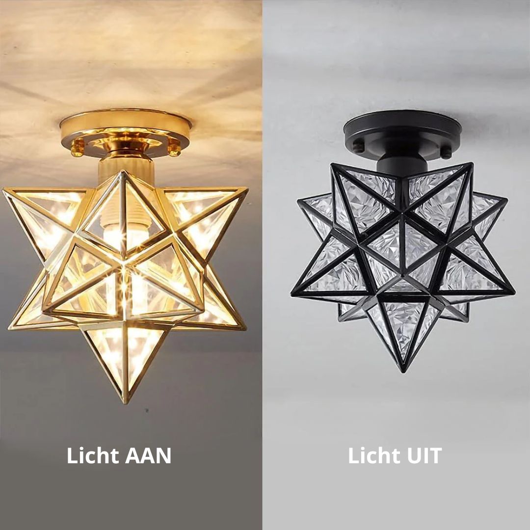 Modern Star Ceiling Light Fixture | Decorative Flush Mount Lamp for Bedroom and Hallway