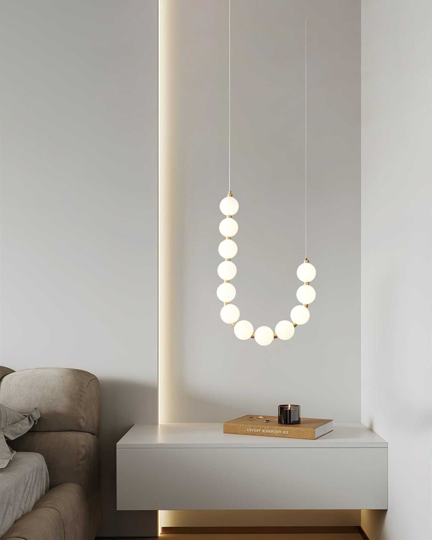 Modern Pearl Globe Chandelier Ceiling Light | Elegant Pendant Lamp for Dining Room