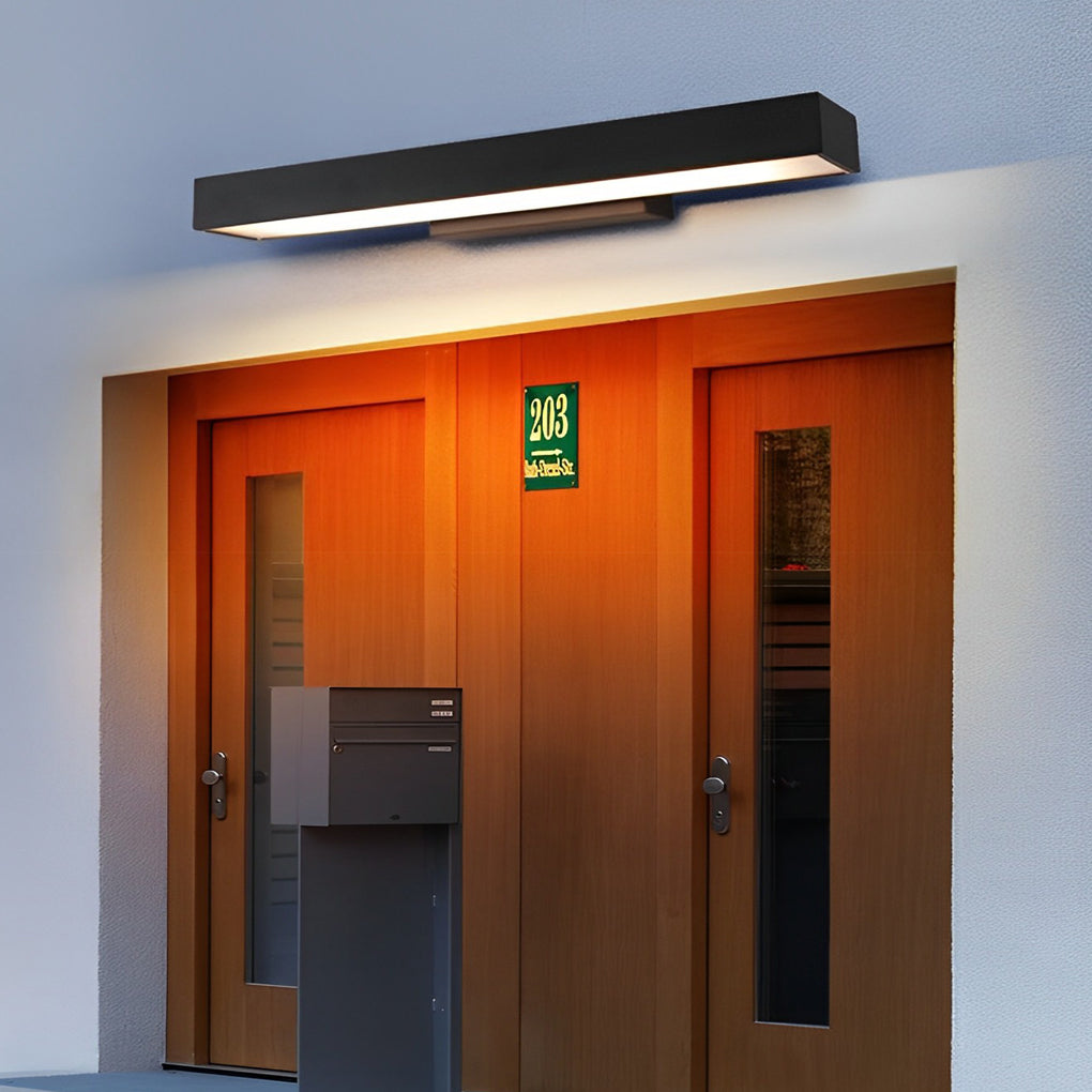 Outdoor Motion Sensor Wall Light in Modern Black | Waterproof LED Wall Lamp