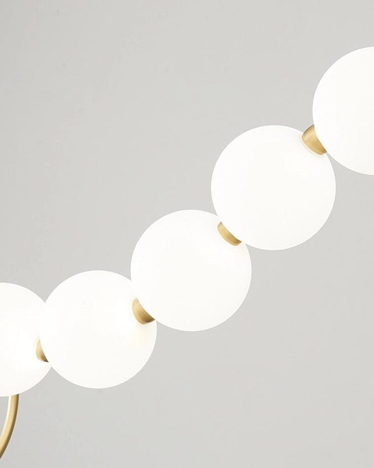 Modern Pearl Globe Chandelier Ceiling Light | Elegant Pendant Lamp for Dining Room