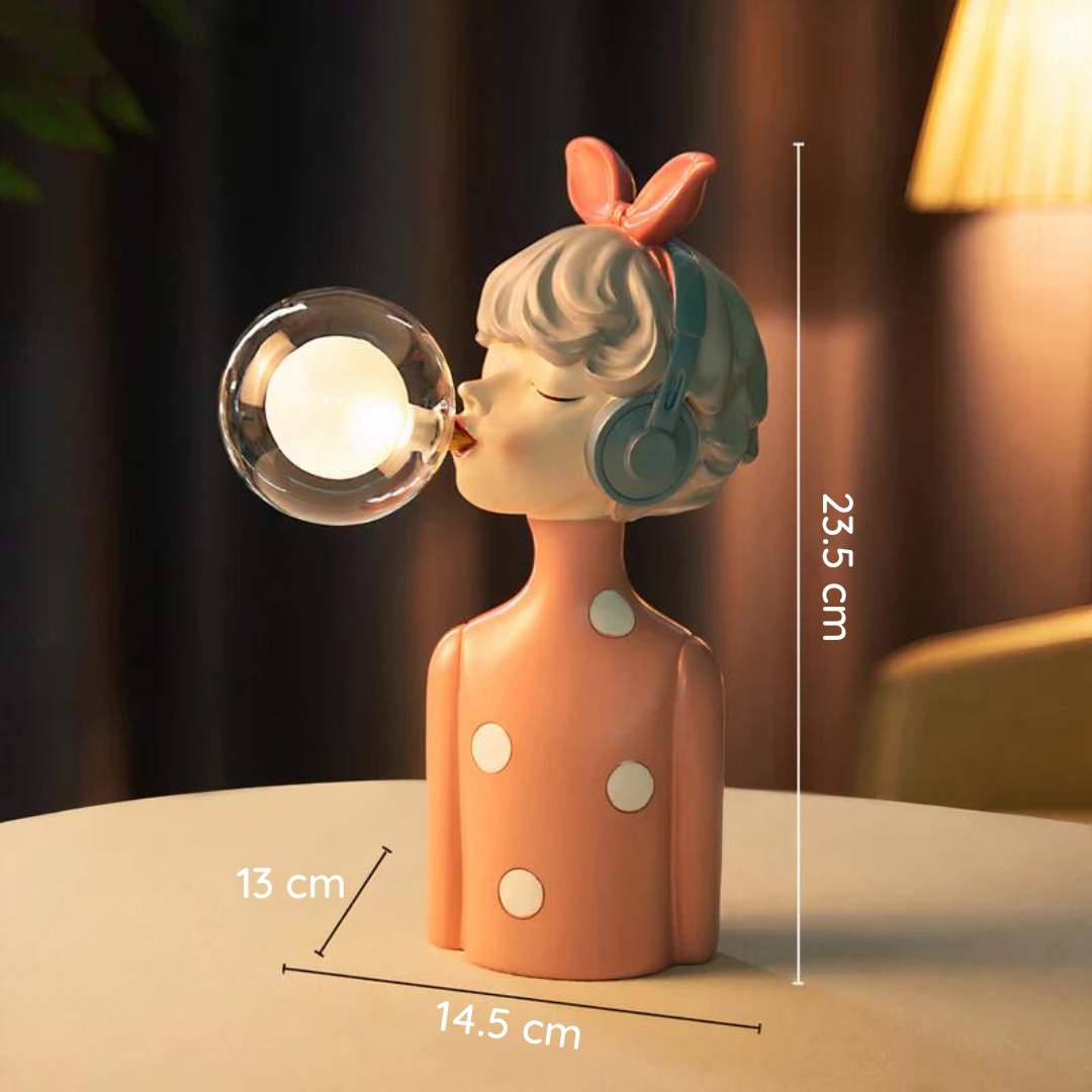 Handcrafted Artistic Figurine LED Table Lamp | Decorative Bedside and Desk Light