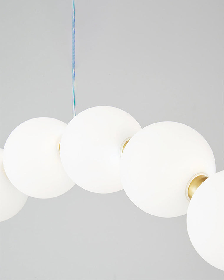 Modern Pearl Globe Chandelier Ceiling Light | Elegant Pendant Lamp for Dining Room
