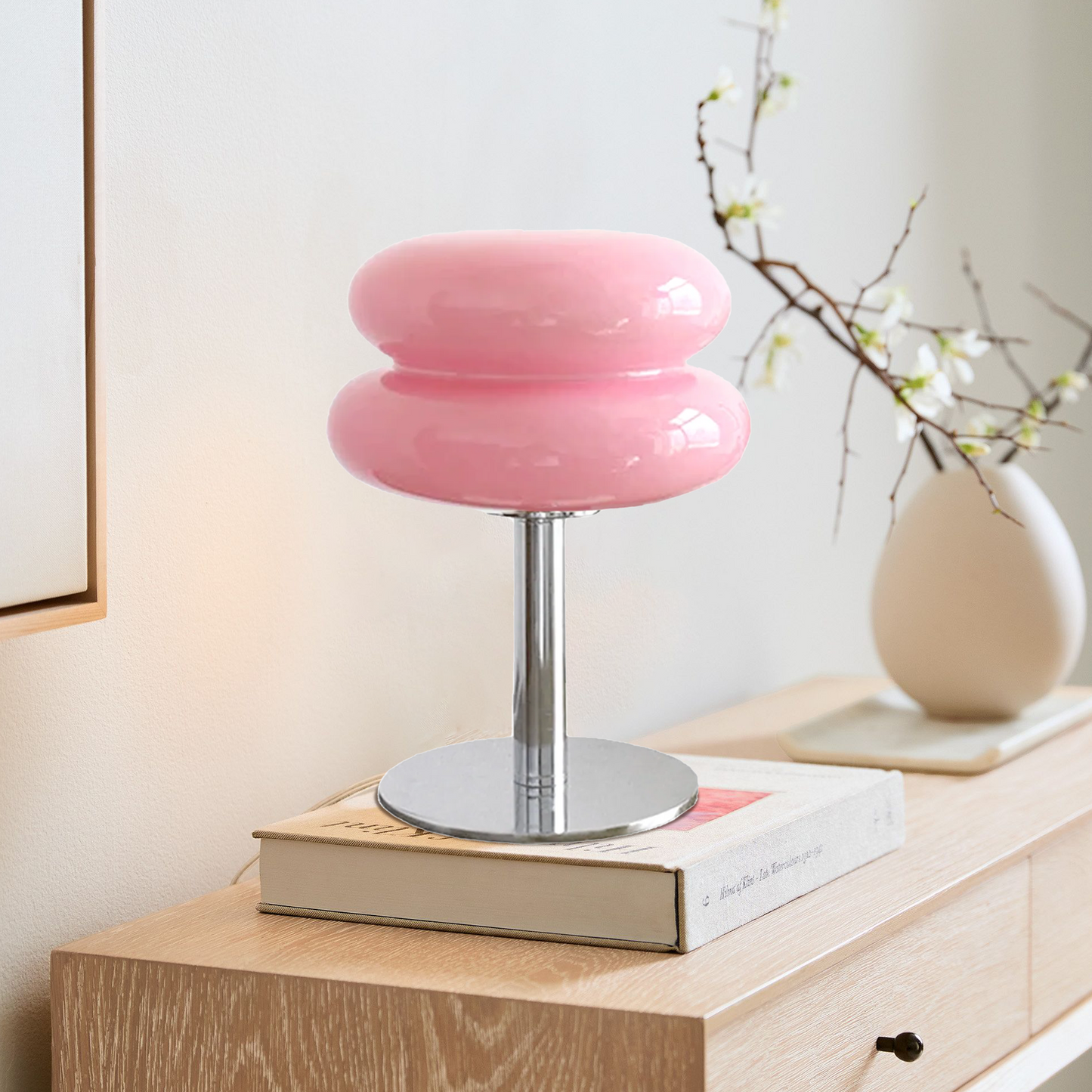 Bauhaus Minimalist Glass Table Lamp for Bedroom and Living Room | Modern Desk Lamp